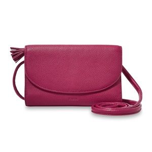 Fossil “Sophia” crossbody wallet, raspberry wine